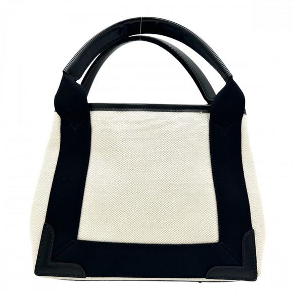 Balenciaga Navy Cabas XS Tote Bag White - Picture 2 of 8